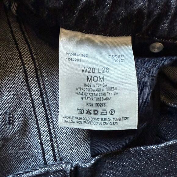 Wrangler Women’s Mom Jeans W28 L28 High Rise Tapered Leg Black Wash Western - Picture 7 of 9